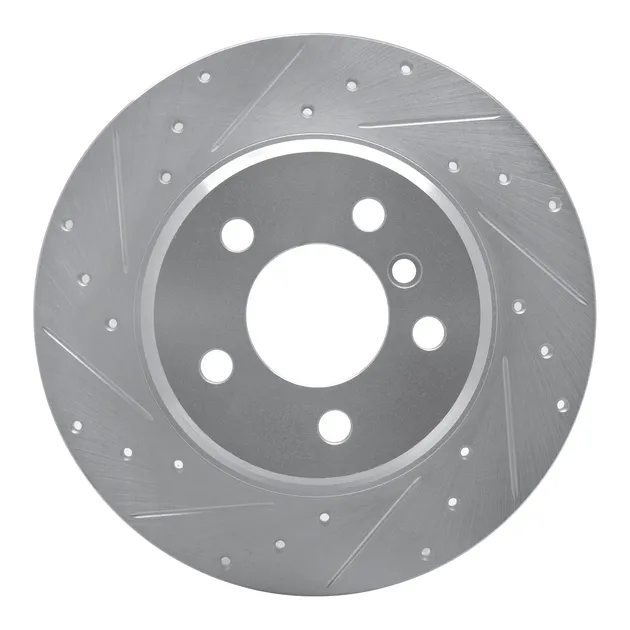R1 Concepts EDZ-31136L Brake Rotor Drilled and Slotted Silver